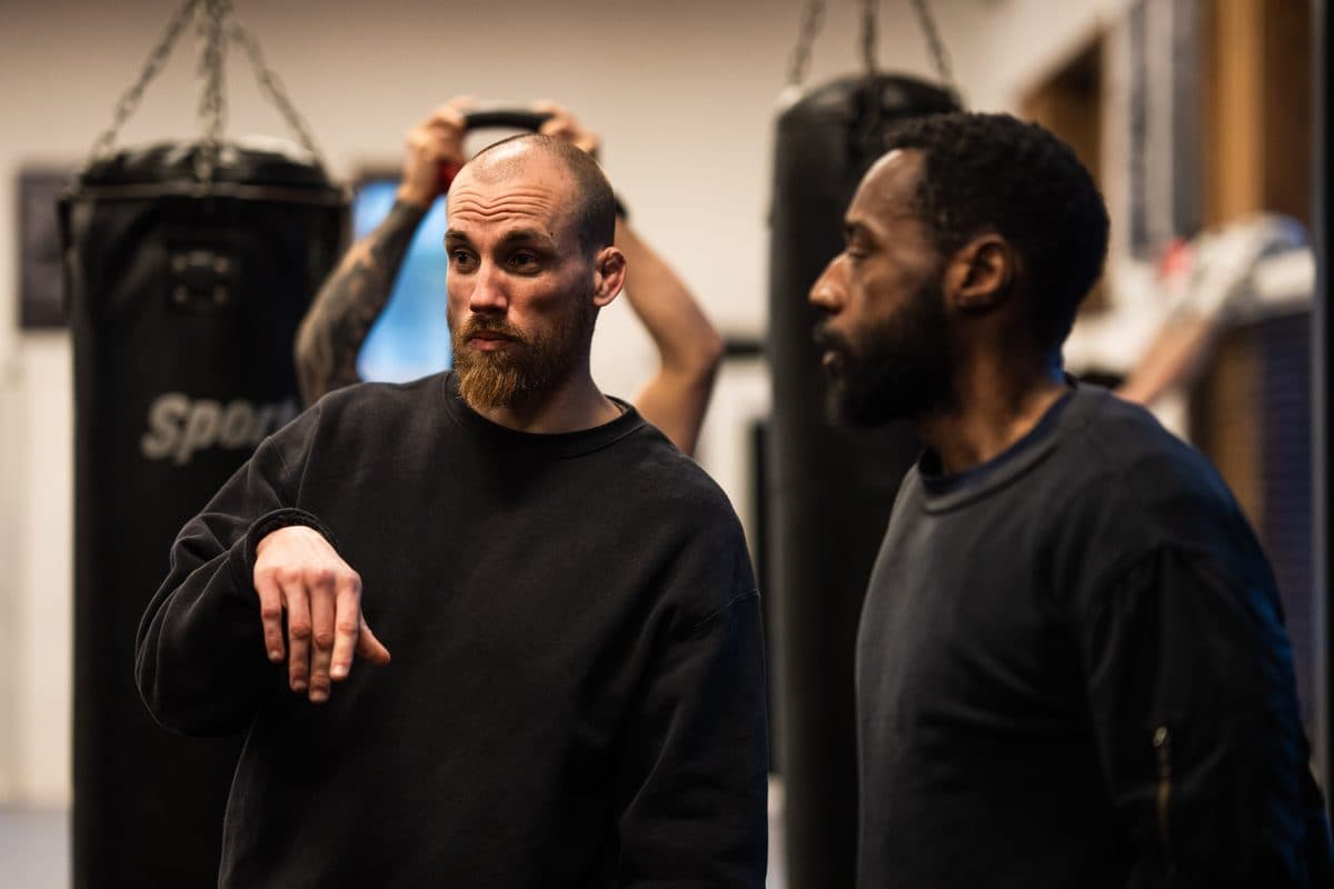 Romain Mathieu, coach sportif Paris 13, en séance